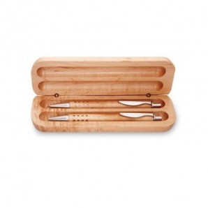 Set de Bolígrafo y lápiz caja madera - vista 3