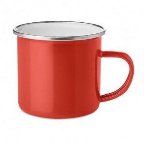 Taza vintage en esmaltado metálico