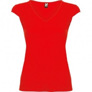 Camiseta Martinica escote en V color Rojo