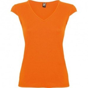 Camiseta Martinica escote en V color Naranja