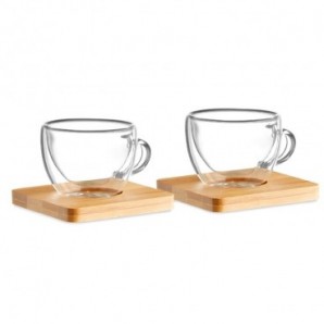 Juego de 2 tazas café de doble pared
