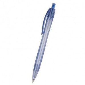 Bolígrafo de RPET con pulsador de color Hevian