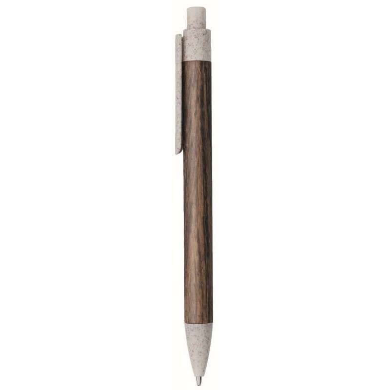 Bolígrafo con Carton y simil madera Silox