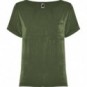 Camiseta Maya manga corta escote amplio Verde militar