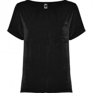 Camiseta Maya manga corta escote amplio Negro