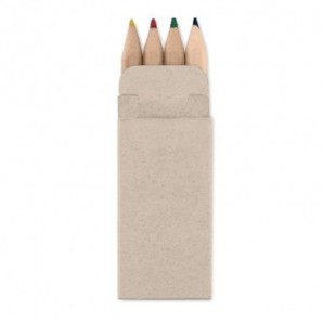 Caja de 4 lápices de colores Beige