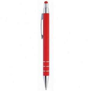 Bolígrafo de aluminio Kauri con puntero Rojo
