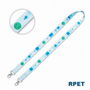 Lanyards personalizados en RPET con doble clip