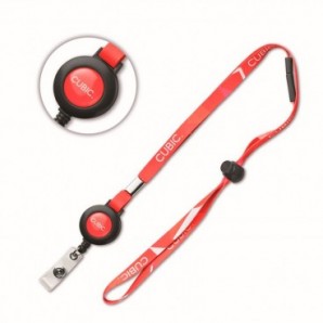 Lanyards personalizados poliéster con extensible