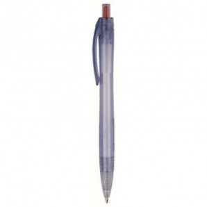 Bolígrafo de RPET con pulsador de color Hevian Rojo