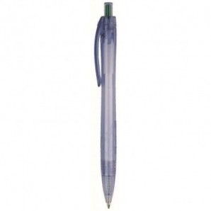 Bolígrafo de RPET con pulsador de color Hevian Verde