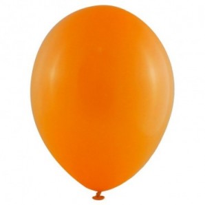 Pack globos de 25 cm + varillas + inflador manual Naranja