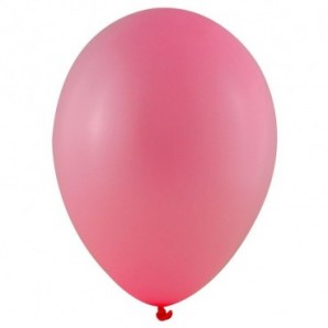 Pack globos de 25 cm + varillas + inflador manual Rosa