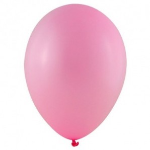 Pack globos de 25 cm + varillas + inflador manual Rosa neón