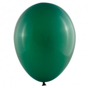 Pack globos de 25 cm + varillas + inflador manual Verde botella