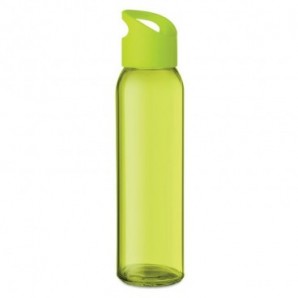 Botella de cristal con tapa y asa para colgar Verde lima