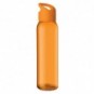 Botella de cristal con tapa y asa para colgar Naranja