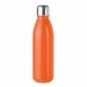Botella de cristal con tapón de acero inoxidable Naranja