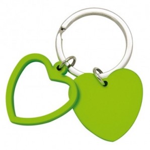 Llavero metálico forma corazón Blunt Verde