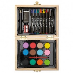 Set de pinturas en caja de madera Madera