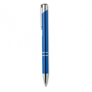 Bolígrafo pulsador tinta negra Azul real
