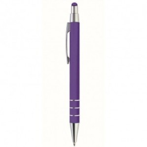 Bolígrafo de aluminio Kauri con puntero Violeta