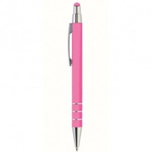 Bolígrafo de aluminio Kauri con puntero Rosa