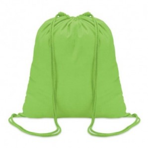 Mochila de cuerdas de algodón Verde lima