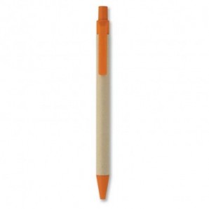 Bolígrafo biodegradable de cartón Naranja