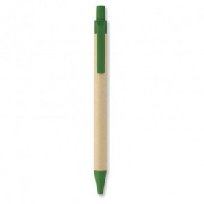 Bolígrafo biodegradable de cartón Verde lima