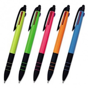 Bolígrafo de plástico tricolor colores surtidos Surtido