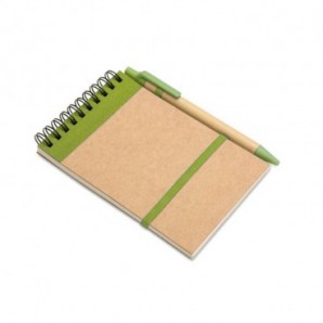Libreta A6 papel reciclado de bolsillo Verde lima