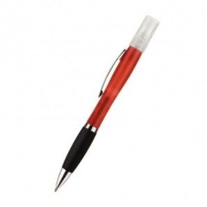 Bolígrafo de plástico frost con spray Kufit Rojo