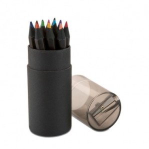 Set de 12 lápices de colores Negro