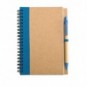 Libreta papel reciclado y Bolígrafo Azul