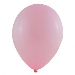 Pack globos de 25 cm + inflador manual Rosa bebé
