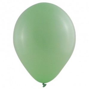 Pack globos de 25 cm + inflador manual Verde menta
