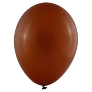 Pack globos de 28 cm + inflador manual Chocolate