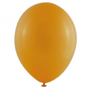 Pack globos de 28 cm + inflador manual Mandarina