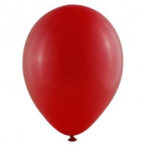 Pack globos 28 cm + varillas + inflador eléctrico Rojo velvet