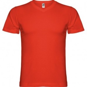 Camiseta Samoyedo 155 manga corta pico color Rojo