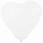 Pack globos forma corazón + inflador manual Transparente