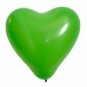 Pack globos forma corazón + inflador manual Verde