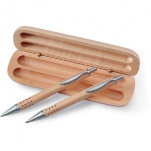 Set de Bolígrafo y lápiz caja madera Madera