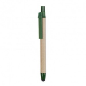 Bolígrafo de cartón con puntero Verde