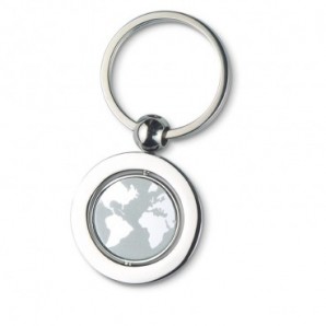 Llavero metal forma mundo basculante