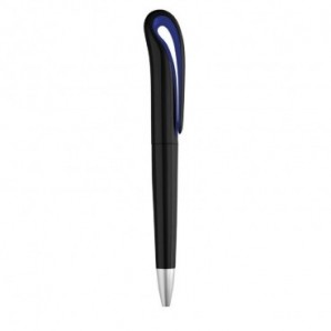 Bolígrafo de plástico cisne negro Azul