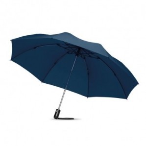 Paraguas plegable automático y reversible Azul
