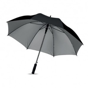 Paraguas automático con plata interior Negro