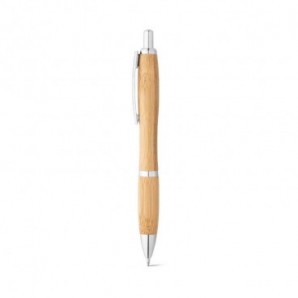 Bolígrafo de bambú y terminales metálicos Natural